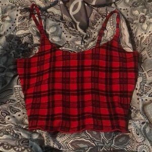 a plaid crop top